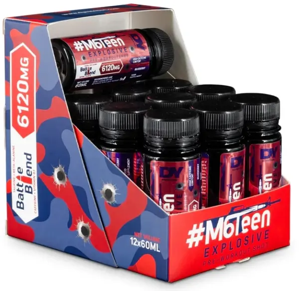 M6Teen Explosive, coacăze, 12 shoturi х 60 ml, Dorian Yates Nutrition