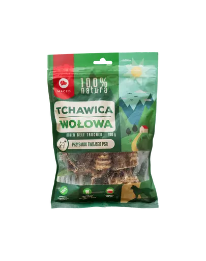 MACED 100% Nature Recompensa pentru caini, trahee de vita 100 g