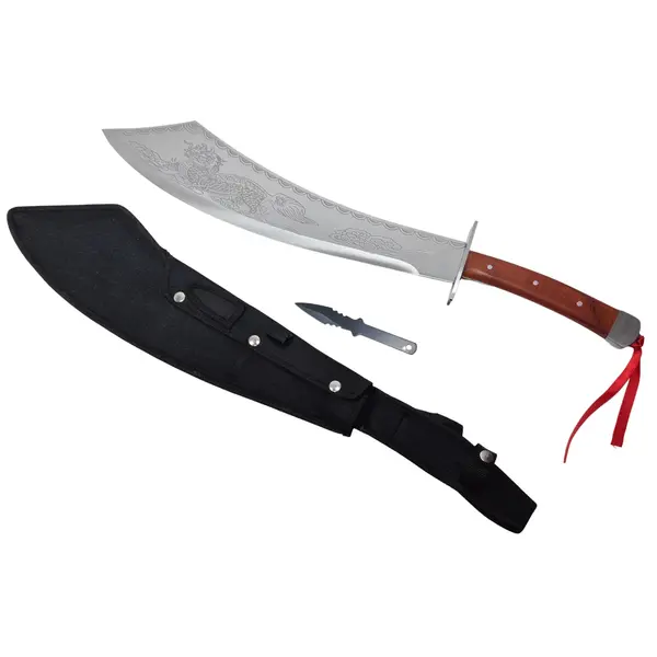 Maceta, Breath of the Dragon, otel inoxidabil, cutit de aruncat inclus, 54 cm