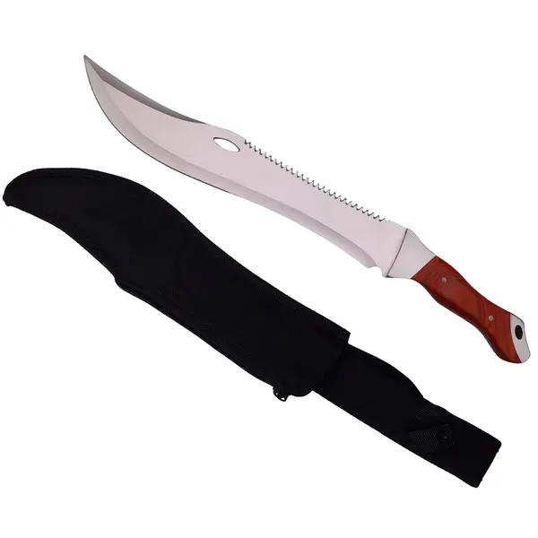 Maceta de vanatoare DEPOX , Knife of Mind, otel inoxidabil, argintie, 46 cm