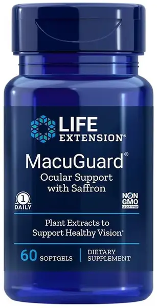 MacuGuard Ocular Support with Saffron, 60 capsule gelatinoase moi, Life Extension