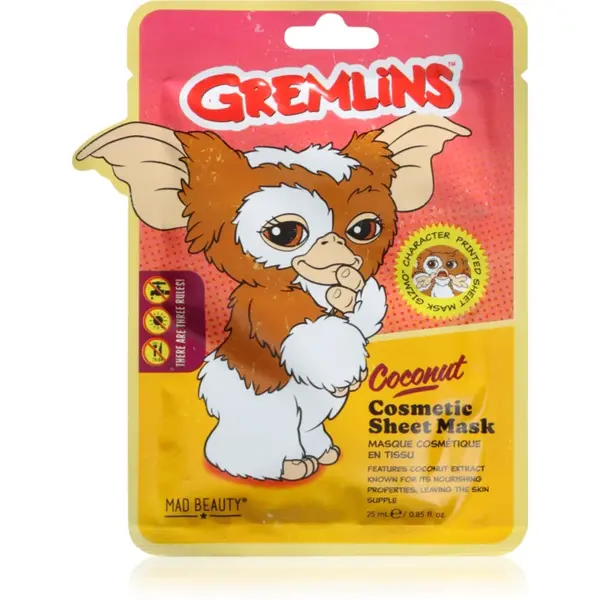 Mad Beauty Gremlins mască textilă hidratantă cu acid hialuronic 25 ml