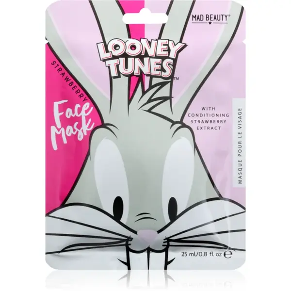 Mad Beauty Looney Tunes Bugs Bunny mască textilă hidratantă cu efect revitalizant 25 ml
