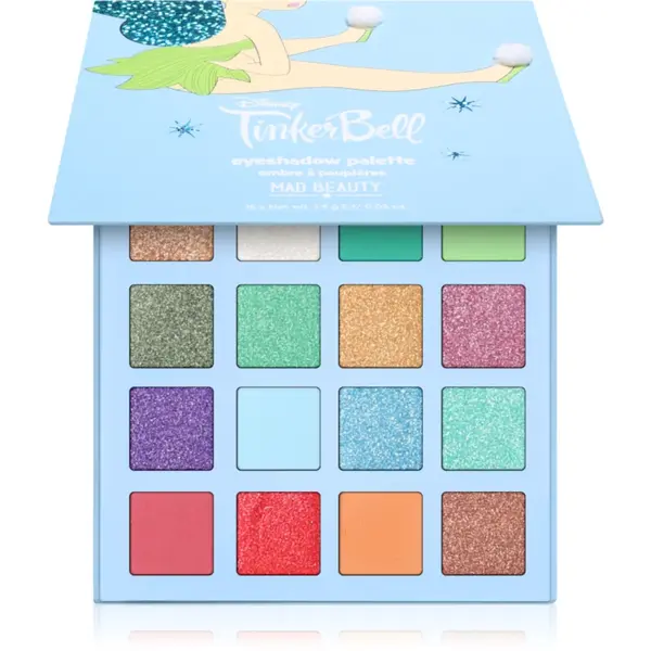 Mad Beauty Tinker Bell paletă cu farduri de ochi 16x1.5 g
