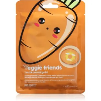 Mad Beauty Veggie Friends Carrot masca pentru celule cu efect iluminator