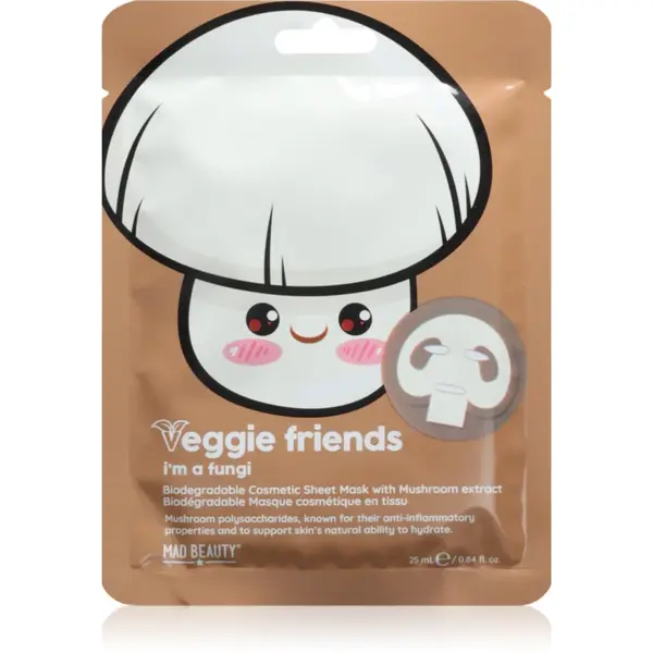 Mad Beauty Veggie Friends Mushroom masca pentru celule cu efect calmant 25 ml