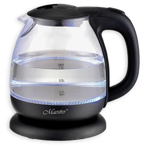 Maestro Fierbator de apa Maestro MR-055, capacitate 1 L, 1100 W, Negru/Transparent