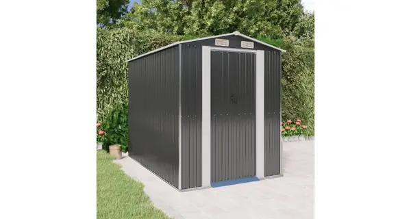 Magazie de gradina, antracit, 192x274x223 cm, otel galvanizat