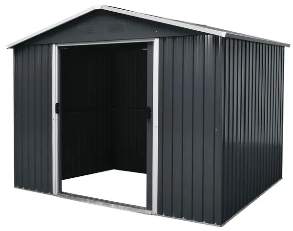 Magazie de gradina depozitare LL YX56 - 2,5m³ - 131 x 194 x 184 cm antracit - Default Title