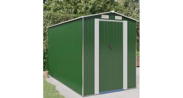 Magazie gradina de gradina, verde, 192x357x223 cm, otel zincat