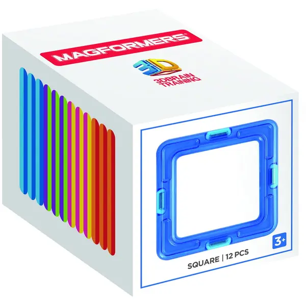 Magformers Set de constructie magnetic Magformers - Square, 12 piese