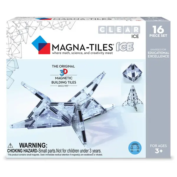 Magna-Tiles ICE Transparent - set magnetic (16 piese) transparent
