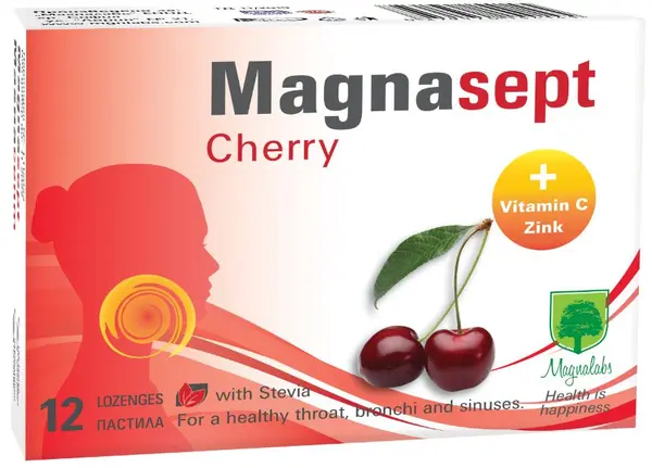 Magnasept, Cherry, 12 pastile, Magnalabs