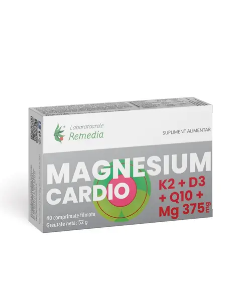 Magnesium Cardio, 40 comprimate filmate, Laboratoarele Remedia