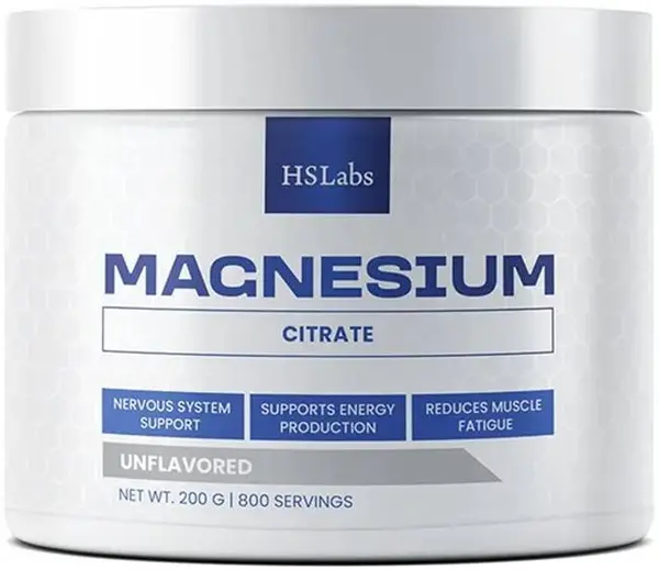 Magnesium Citrate, fără gust, 200 g, HS Labs