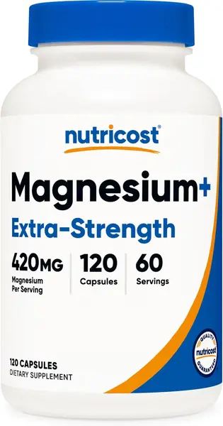 Magnesium+ Extra Strength, 120 capsule , Nutricost
