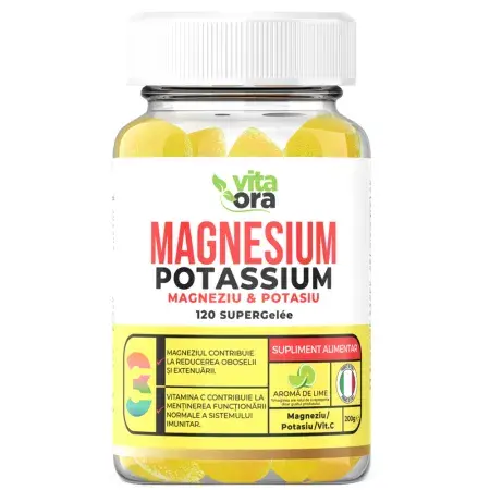 Magnesium potasium complex super gelee aroma lime120 jeleuri Vita Ora
