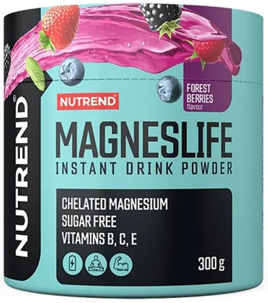Magneslife Instant Drink Powder, fructe de pădure, 300 g, Nutrend