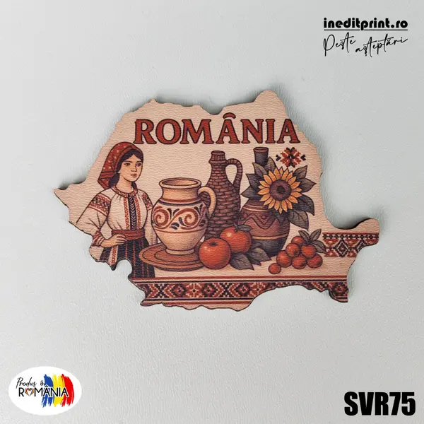 Magnet de frigider Romania SVR75- 9,5x6,5 cm