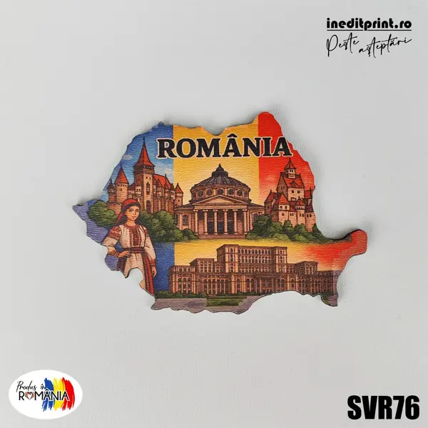 Magnet de frigider Romania SVR76- 9,5x6,5 cm