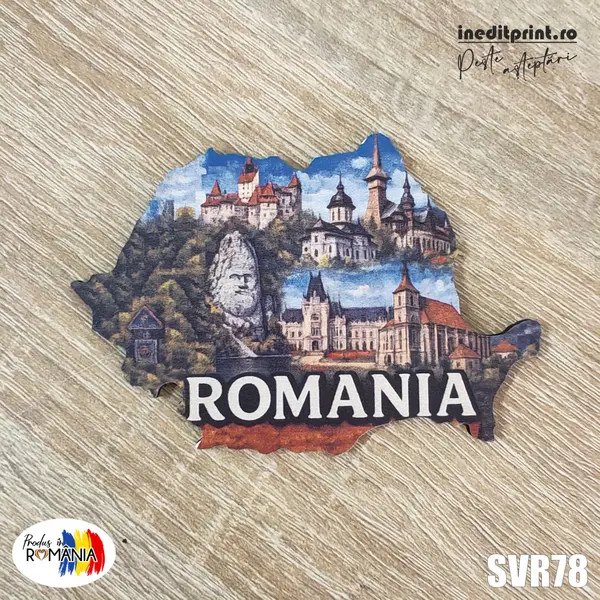 Magnet de frigider Romania SVR78- 9,5x6,5 cm