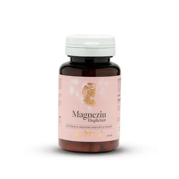 Magneziu Bisglicinat -- 60 tablete pentru reducerea oboselii și susținerea sistemului nervos, Kotys
