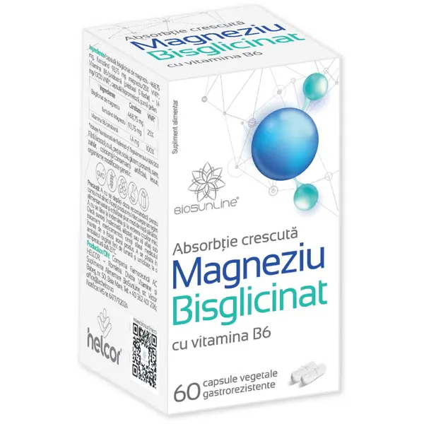 Magneziu Bisglicinat 60cps vegetale gastrorezistente
