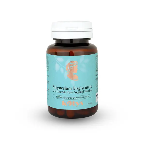 Magneziu Bisglicinat cu extract de piper si negru și taurină, Kotys