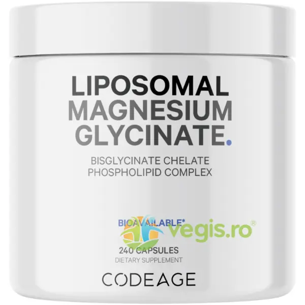 Magneziu Bisglicinat Lipozomal cu Bioperine - Formula Avansata Pentru Absorbtie Superioara 240cps