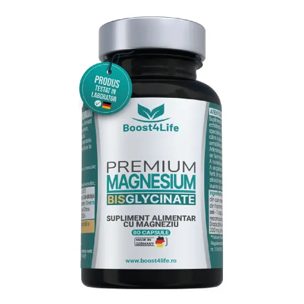 Magneziu Bisglicinat Premium, 60 capsule, Boost4Life