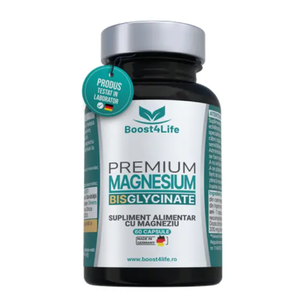 Magneziu Bisglicinat Premium, Boost4Life | 60 capsule