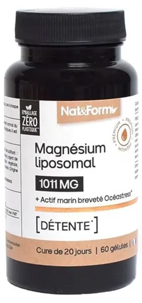 Magneziu lipozomal + peptide de pește, 60 capsule, Nat&Form