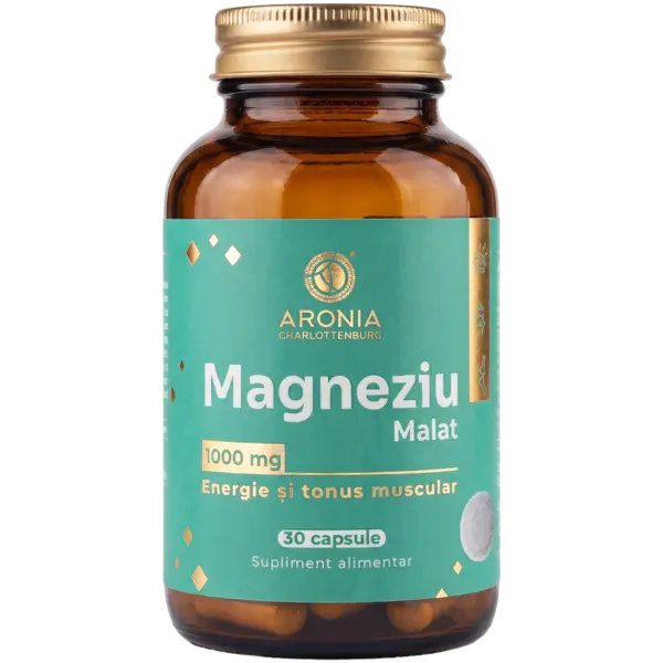 Magneziu Malat 1000 mg — 30 capsule pentru energie, mușchi și un corp mai odihnit