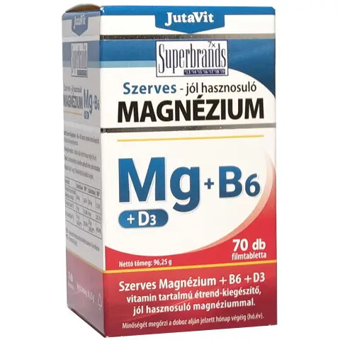 Magneziu Organic + Vitamina B6 + Vitamina D3 70tb
