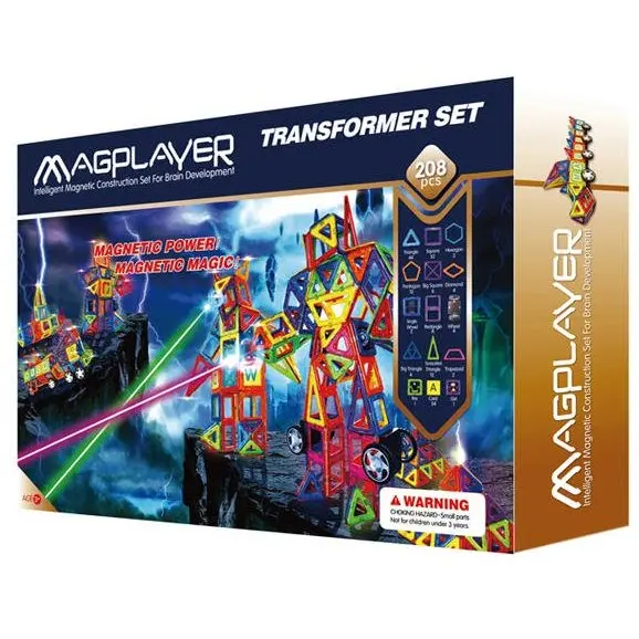 MAGPLAYER Joc de constructie magnetic - 208 piese