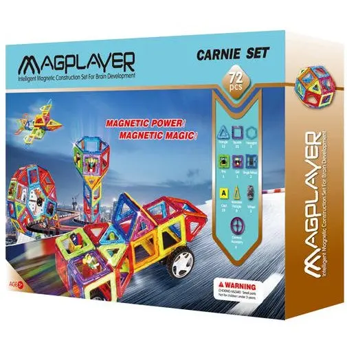 MAGPLAYER Joc de constructie magnetic - 72 piese