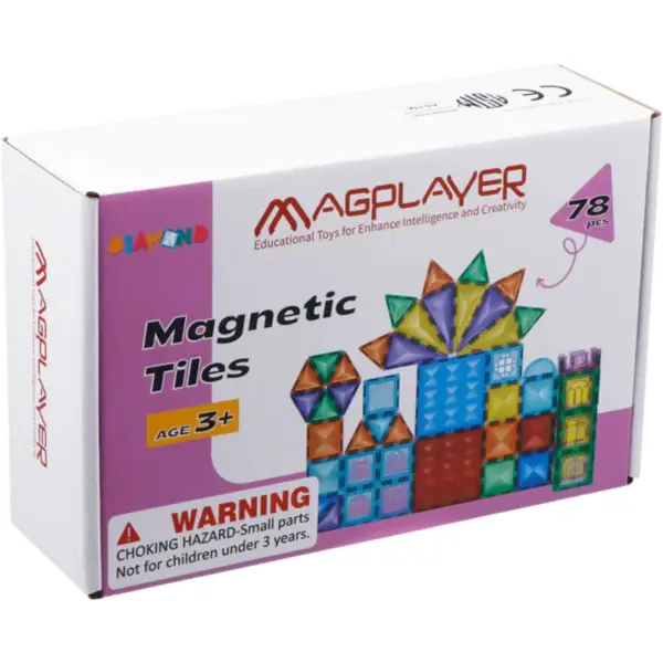 MAGPLAYER Set de constructie magnetic 3D - 78 piese