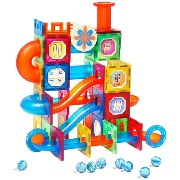 MAGPLAYER Set de constructie magnetic - Marble Run (102 piese)