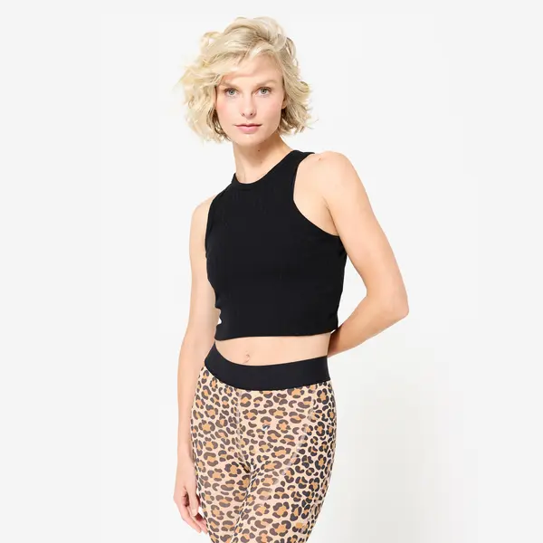 Maiou crop top negru damă