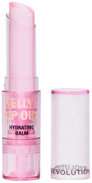 Makeup Revolution Balsam de buze hrănitor cu culoare Jelly Lip, Candy Ice Pink, 2.4 g