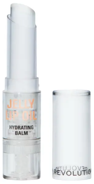 Makeup Revolution Balsam de buze hrănitor cu culoare Jelly Lip, Crystal Clear, 2.4 g