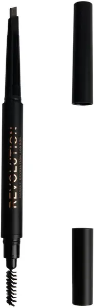 Makeup Revolution Creion pentru sprâncene Duo Brow Definer, Light Brown