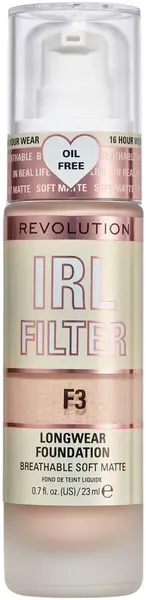 Makeup Revolution Fond de ten de lungă durată IRL Filter, F3, 23 ml