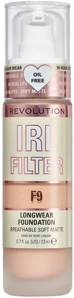 Makeup Revolution Fond de ten de lungă durată IRL Filter, F9, 23 ml