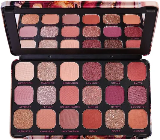 Makeup Revolution Forever Flawless - Paletă de farduri Allure, 18 culori