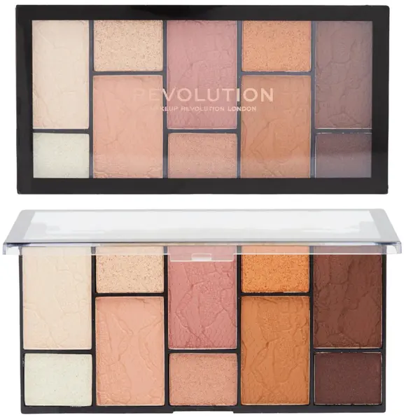 Makeup Revolution Paletă de farduri de pleoape Reloaded Dimension, Neutral Charm, 9 culori