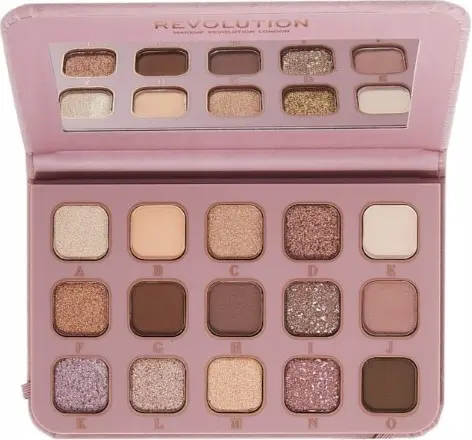Makeup Revolution - Paletă de farduri Maffashion Diary, 15 culori