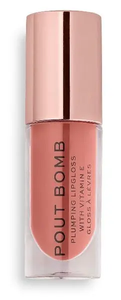 Makeup Revolution Pout Bomb gloss pentru volum, Kiss Nude, 4.6 ml