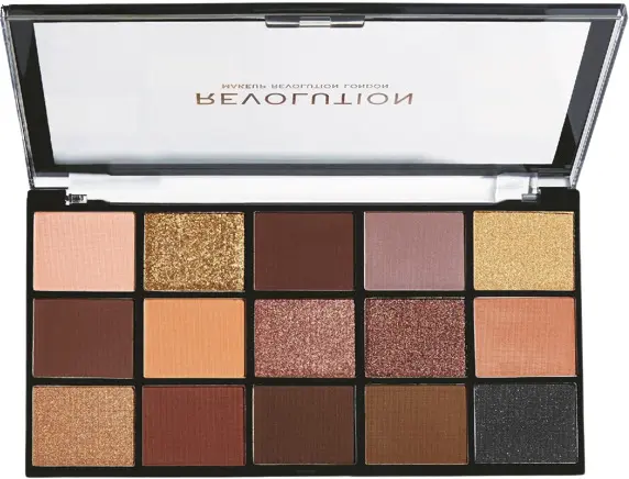 Makeup Revolution Reloaded - Paletă de farduri pentru ochi Velvet Rose, 15 culori