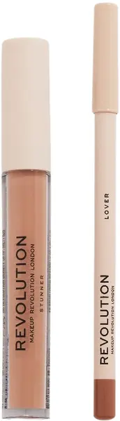 Makeup Revolution Set de buze - Ruj și creion Lover, 3 ml + 1 g